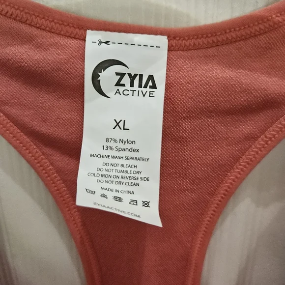 Zyia Active Pink TieDye Crop Tank Sz XL - Picture 5 of 8